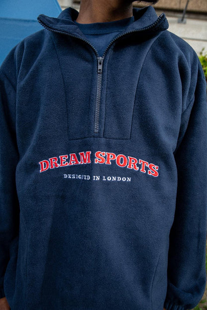 Fleece in Navy with Dream Sports Embroidery-1