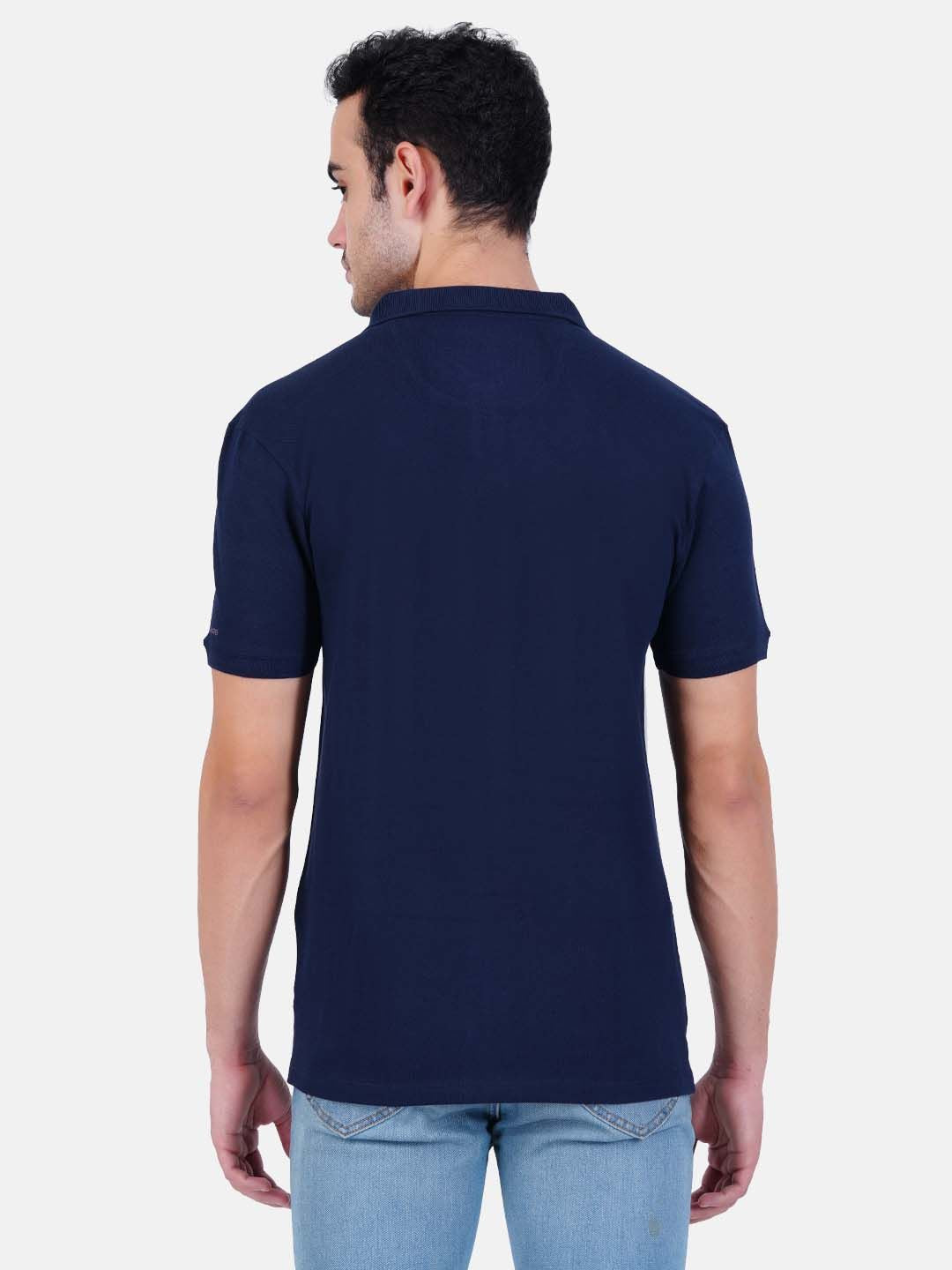 Cotton T-shirt for Men and Women - Polo shirt (Navy Blue)-6