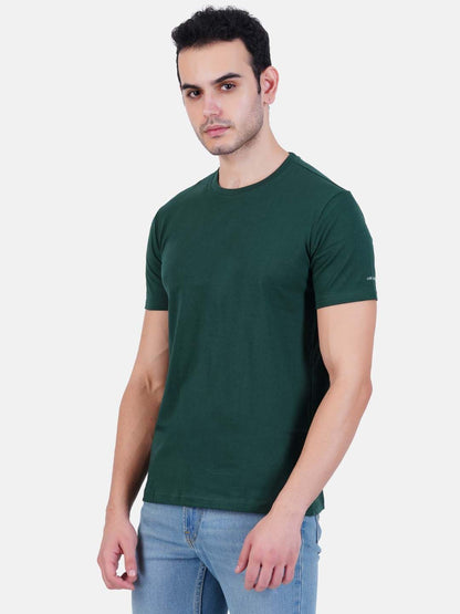 Round Neck Tshirt Green Cotton Tshirt for men and women for summer breathable cool soft fine fabric