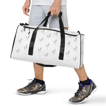 Grano Pattern Duffle Bag - White-1