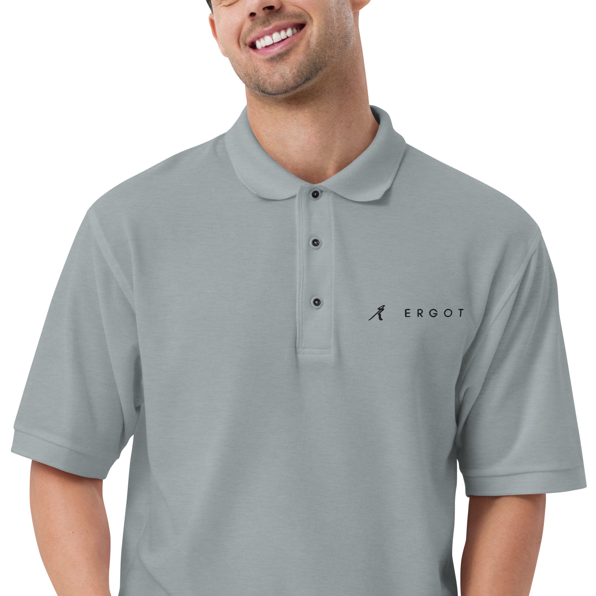 Ergot Embroidered Logo Men's Premium Polo-6