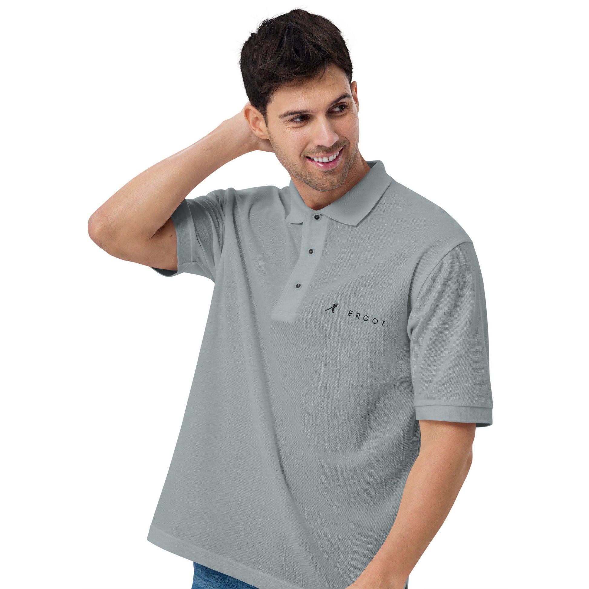 Ergot Embroidered Logo Men's Premium Polo-9