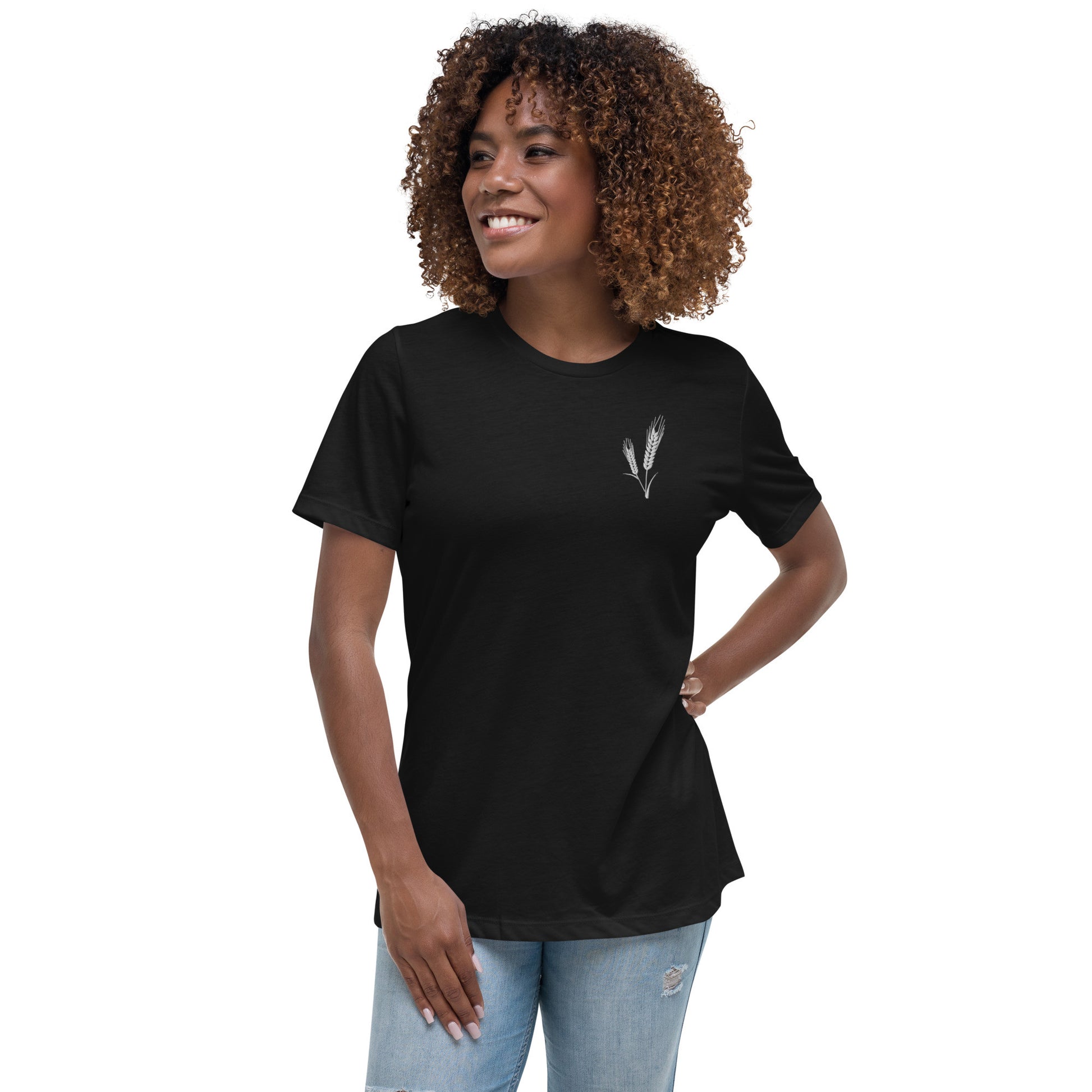 Grano Embroidered Patch Women's Relaxed T-Shirt-3