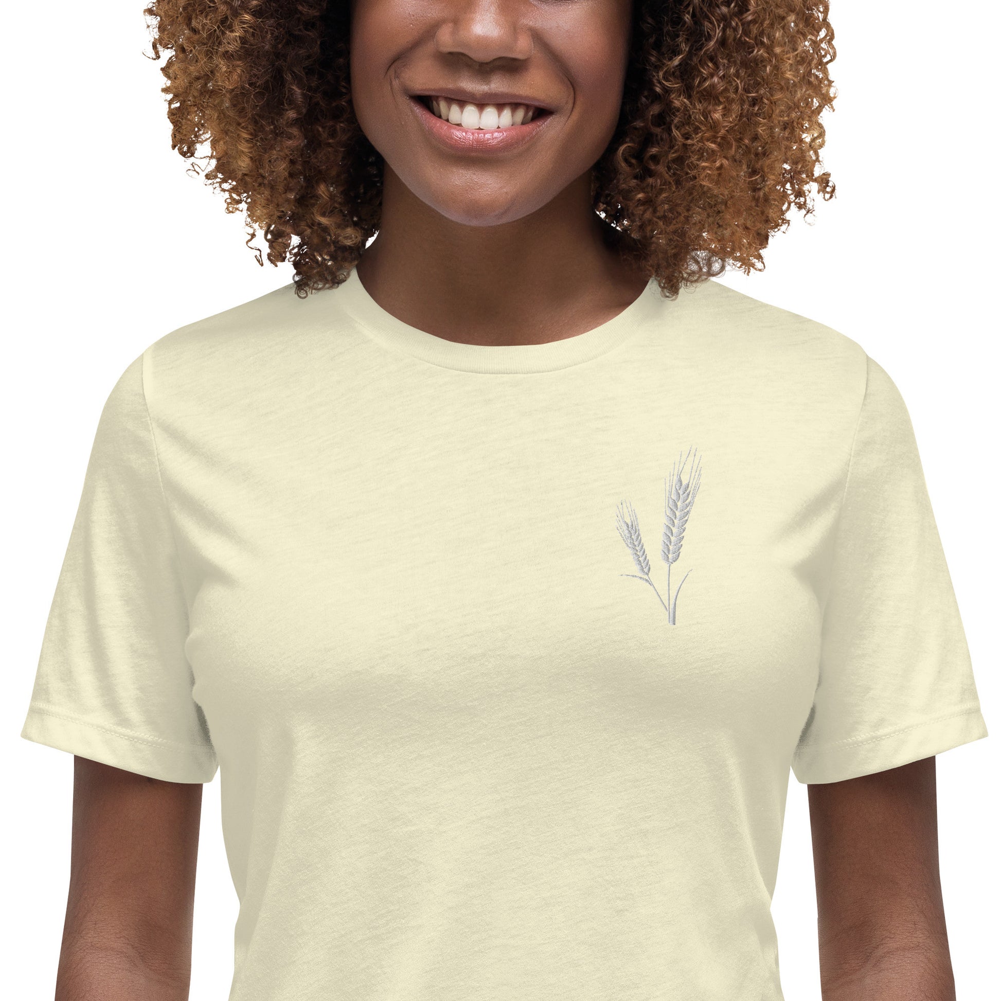 Grano Embroidered Patch Women's Relaxed T-Shirt-12