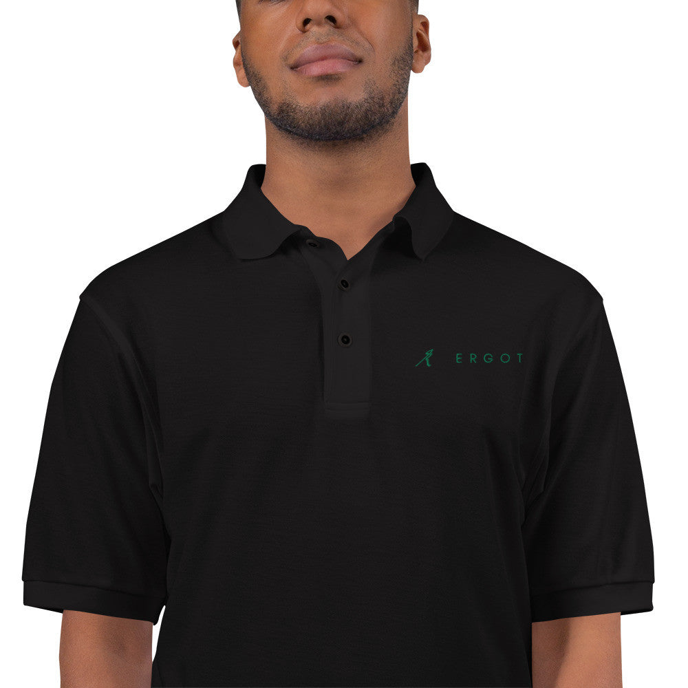 Ergot Embroidered Logo Men's Premium Polo-3