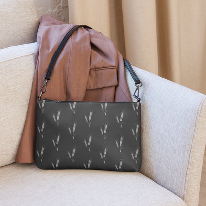 Grano Pattern Crossbody Bag - Dark Grey-1