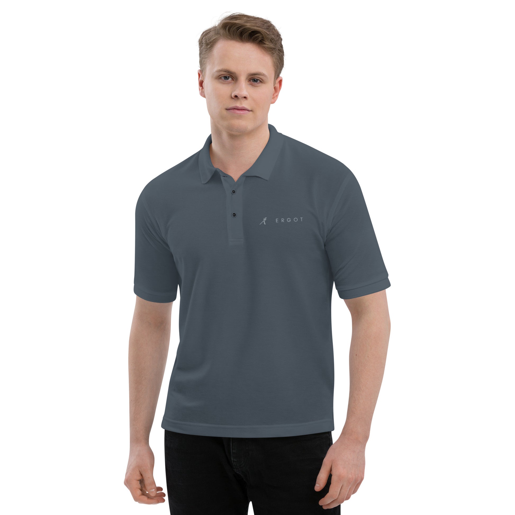 Ergot Embroidered Logo Men's Premium Polo-5