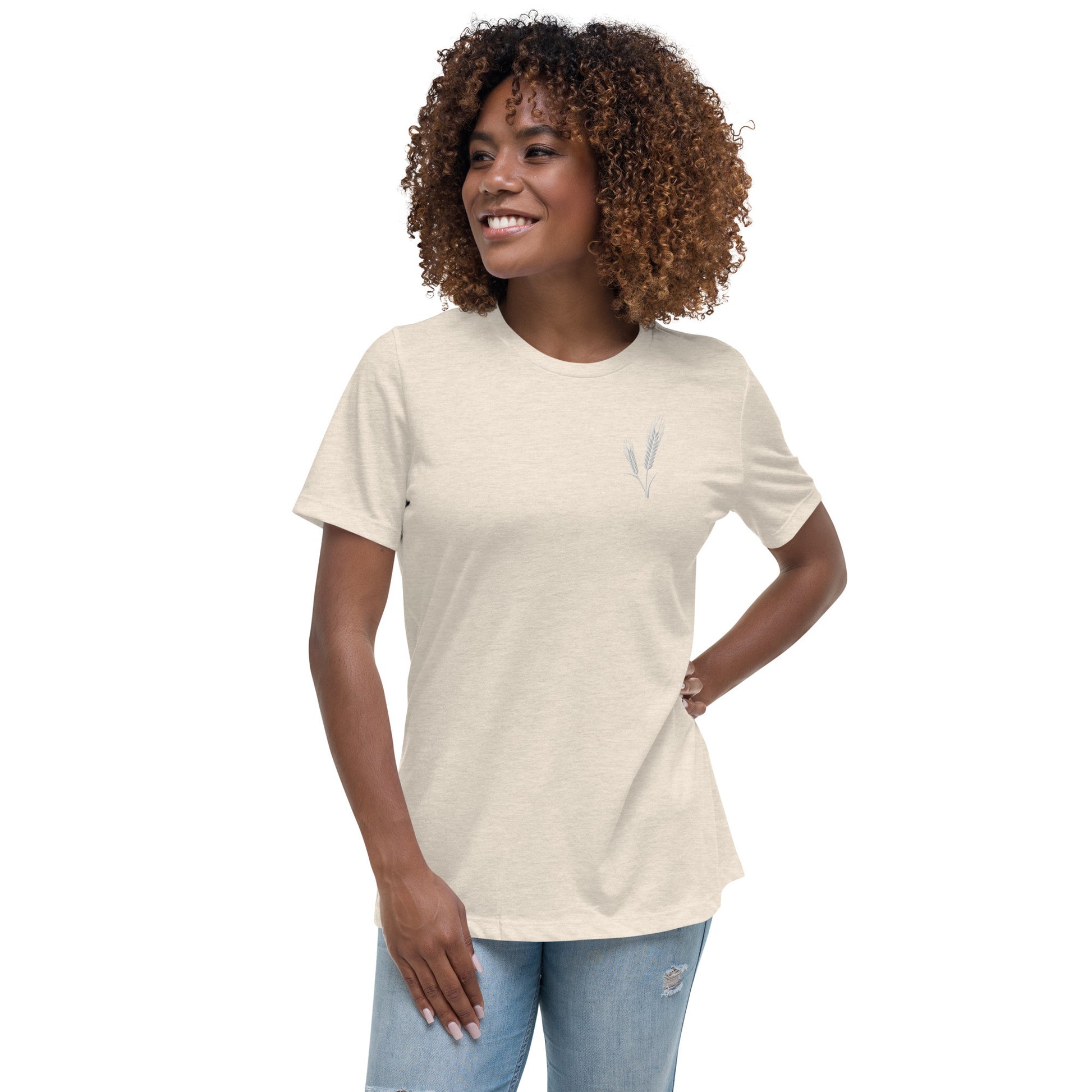 Grano Embroidered Patch Women's Relaxed T-Shirt-11