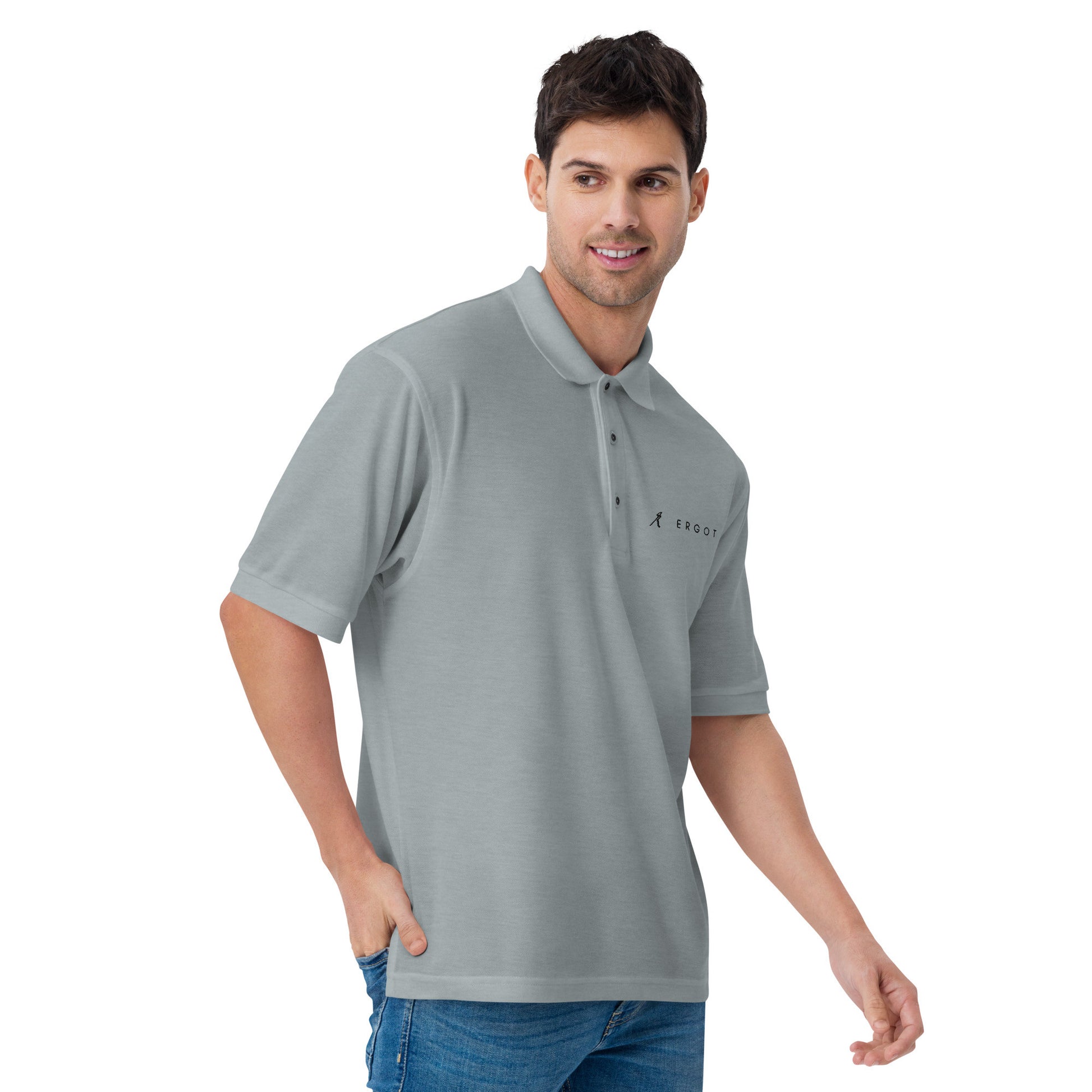 Ergot Embroidered Logo Men's Premium Polo-8