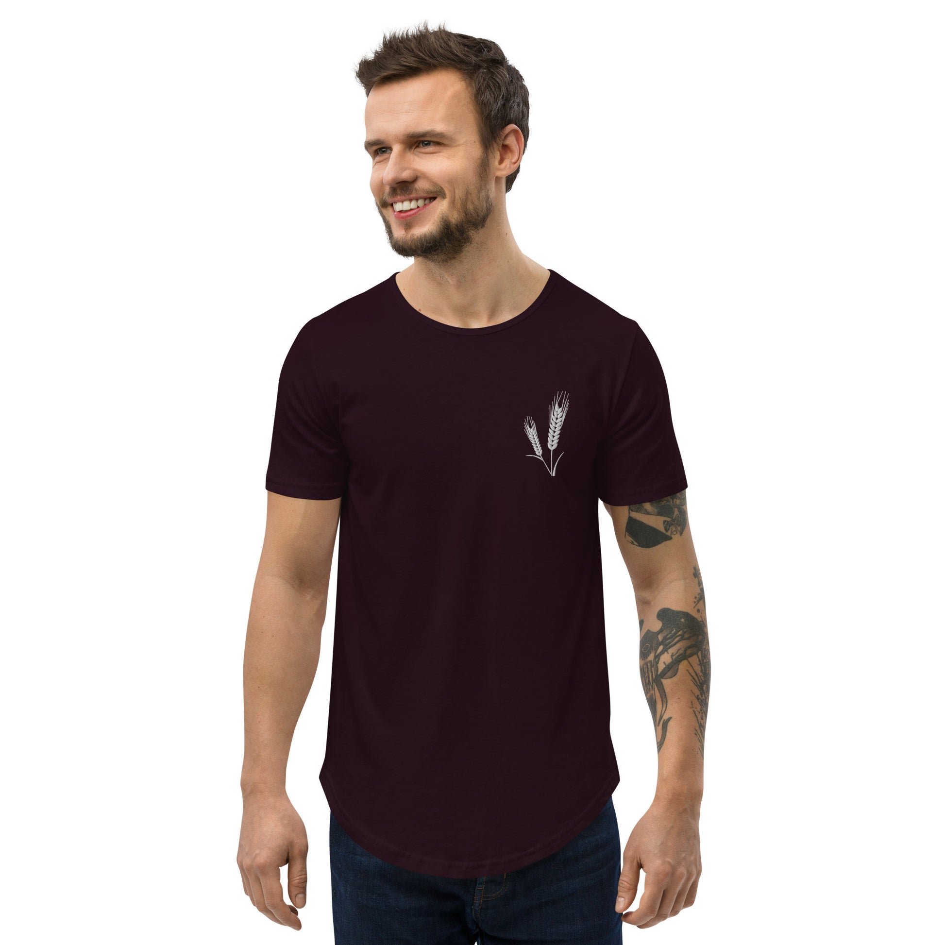 Grano Men's Curved Hem T-Shirt-11