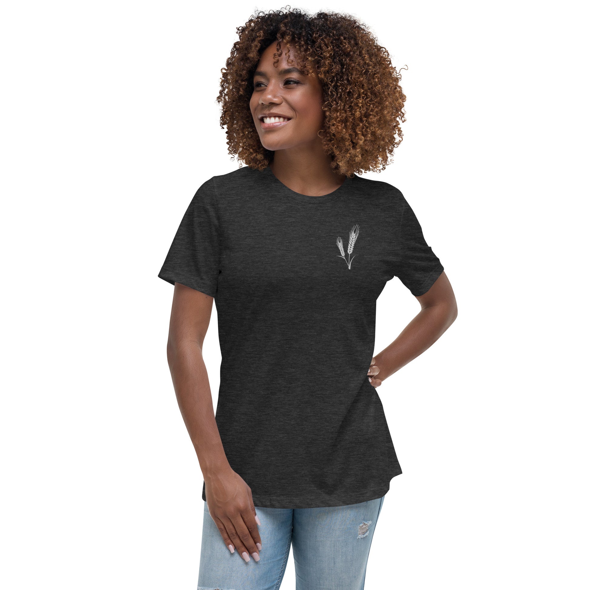 Grano Embroidered Patch Women's Relaxed T-Shirt-5