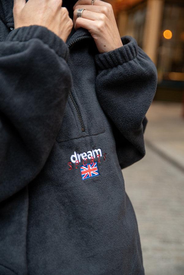 Fleece In Black With Dream Sports Embroidery-2