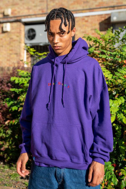 Hoodie in Dark Purple with Dream Sports Embroidery-2